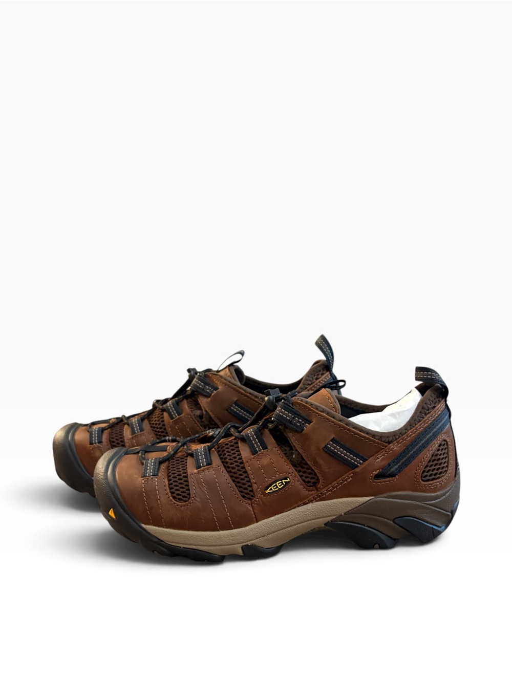 KEEN Utility Atlanta Cool Men’s 10 Wide Brown Leather Work Shoes New in Box